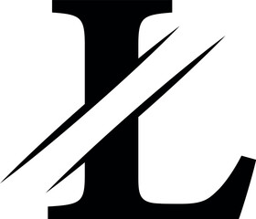 L letter icon Logo alphabet vector design.	
