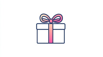 Fototapeta premium Gift icon on white background (2)