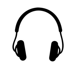 headphones icon, headphones silhouette vector illustration-simple silhouette illustration of headphones, perfect for headphones logos and icons