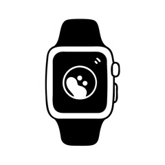 smartwatch icon, smartwatch silhouette vector illustration-simple silhouette illustration of smartwatch, perfect for smartwatch logos and icons