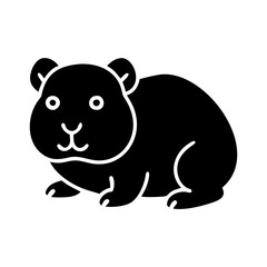 guinea pig icon, guinea pig silhouette vector illustration-simple silhouette illustration of guinea pig, perfect for guinea pig logos and icons