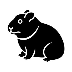 guinea pig icon, guinea pig silhouette vector illustration-simple silhouette illustration of guinea pig, perfect for guinea pig logos and icons