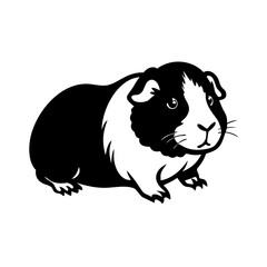 guinea pig icon, guinea pig silhouette vector illustration-simple silhouette illustration of guinea pig, perfect for guinea pig logos and icons