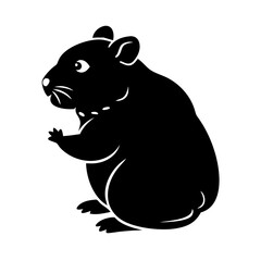 hamster icon, hamster silhouette vector illustration-simple silhouette illustration of hamster, perfect for hamster logos and icons