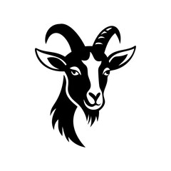 goat icon, goat silhouette vector illustration-simple silhouette illustration of goat, perfect for goat logos and icons