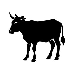 cow icon, cow silhouette vector illustration-simple silhouette illustration of cow, perfect for cow logos and icons