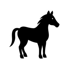 horse icon, horse silhouette vector illustration-simple silhouette illustration of horse, perfect for horse logos and icons
