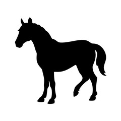 horse icon, horse silhouette vector illustration-simple silhouette illustration of horse, perfect for horse logos and icons