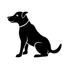 dog icon, dog silhouette vector illustration-simple silhouette illustration of dog, perfect for dog logos and icons
