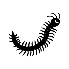 centipede icon, centipede silhouette vector illustration-simple silhouette illustration of centipede, perfect for centipede logos and icons