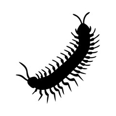 centipede icon, centipede silhouette vector illustration-simple silhouette illustration of centipede, perfect for centipede logos and icons