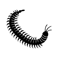 centipede icon, centipede silhouette vector illustration-simple silhouette illustration of centipede, perfect for centipede logos and icons