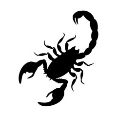 scorpion icon, scorpion silhouette vector illustration-simple silhouette illustration of scorpion, perfect for scorpion logos and icons