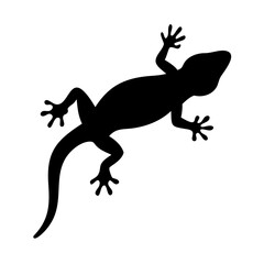 gecko icon, gecko silhouette vector illustration-simple silhouette illustration of gecko, perfect for gecko logos and icons
