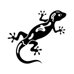 gecko icon, gecko silhouette vector illustration-simple silhouette illustration of gecko, perfect for gecko logos and icons