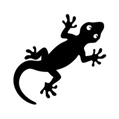 gecko icon, gecko silhouette vector illustration-simple silhouette illustration of gecko, perfect for gecko logos and icons