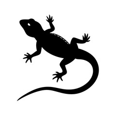 gecko icon, gecko silhouette vector illustration-simple silhouette illustration of gecko, perfect for gecko logos and icons