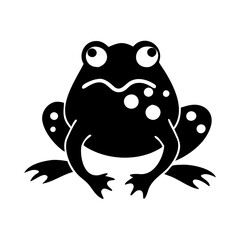 toad icon, toad silhouette vector illustration-simple silhouette illustration of toad, perfect for toad logos and icons