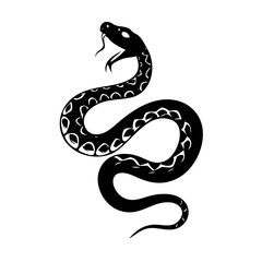 snake icon, snake silhouette vector illustration-simple silhouette illustration of snake, perfect for snake logos and icons