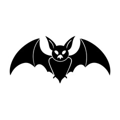bat icon, bat silhouette vector illustration-simple silhouette illustration of bat, perfect for bat logos and icons