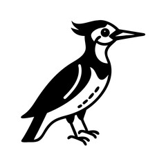 woodpecker icon, woodpecker silhouette vector illustration-simple silhouette illustration of woodpecker, perfect for woodpecker logos and icons