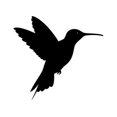 Obraz premium hummingbird icon, hummingbird silhouette vector illustration-simple silhouette illustration of hummingbird, perfect for hummingbird logos and icons