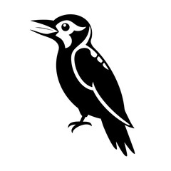 woodpecker icon, woodpecker silhouette vector illustration-simple silhouette illustration of woodpecker, perfect for woodpecker logos and icons