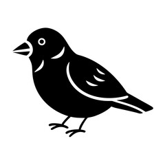 sparrow icon, sparrow silhouette vector illustration-simple silhouette illustration of sparrow, perfect for sparrow logos and icons