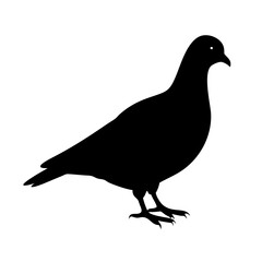 pigeon icon, pigeon silhouette vector illustration-simple silhouette illustration of pigeon, perfect for pigeon logos and icons