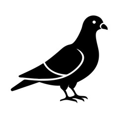 pigeon icon, pigeon silhouette vector illustration-simple silhouette illustration of pigeon, perfect for pigeon logos and icons