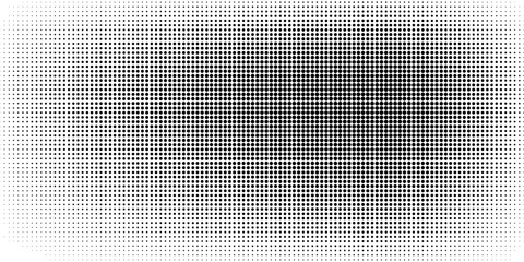 Halftone gradient. Dotted gradient, smooth dots spraying and halftones dot background seamless horizontal geometric pattern vector template set