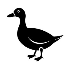 duck icon, duck silhouette vector illustration-simple silhouette illustration of duck, perfect for duck logos and icons