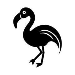 flamingo icon, flamingo silhouette vector illustration-simple silhouette illustration of flamingo, perfect for flamingo logos and icons