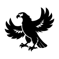 eagle icon, eagle silhouette vector illustration-simple silhouette illustration of eagle, perfect for eagle logos and icons