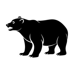 polar bear icon, polar bear silhouette vector illustration-simple silhouette illustration of polar bear, perfect for polar bear logos and icons