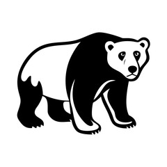 polar bear icon, polar bear silhouette vector illustration-simple silhouette illustration of polar bear, perfect for polar bear logos and icons