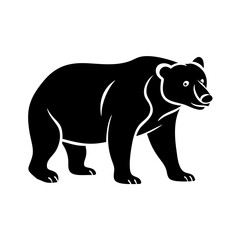 polar bear icon, polar bear silhouette vector illustration-simple silhouette illustration of polar bear, perfect for polar bear logos and icons