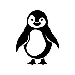 penguin icon, penguin silhouette vector illustration-simple silhouette illustration of penguin, perfect for penguin logos and icons