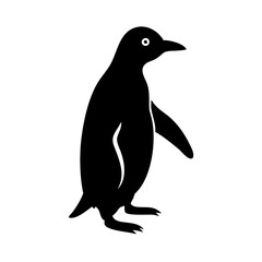 penguin icon, penguin silhouette vector illustration-simple silhouette illustration of penguin, perfect for penguin logos and icons