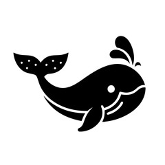 whale icon, whale silhouette vector illustration-simple silhouette illustration of whale, perfect for whale logos and icons