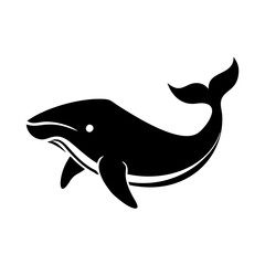 whale icon, whale silhouette vector illustration-simple silhouette illustration of whale, perfect for whale logos and icons