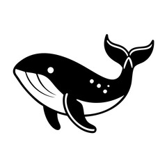 whale icon, whale silhouette vector illustration-simple silhouette illustration of whale, perfect for whale logos and icons