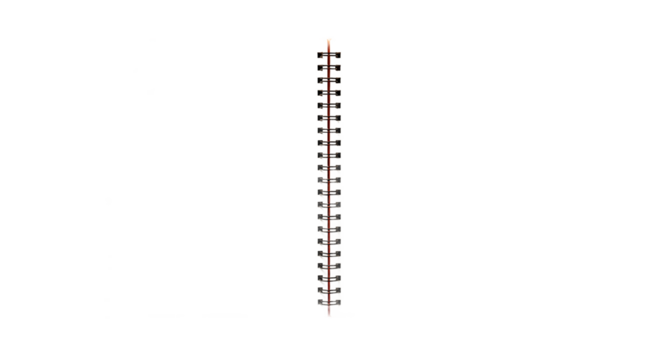 A close up shot of a spiral bound notebook with colorful markings in a dark background space around it