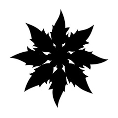 Obraz premium Black flower floral leaf leaves nature blossom plant botanical silhouette design vector art