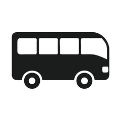 Illustration of a black bus vehicle transport public transportation busing travel auto ride share