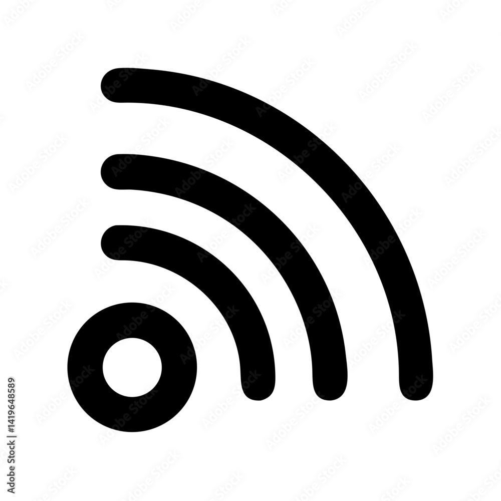 Poster wireless network signal wifi connection internet access hotspot communication technology frequency w