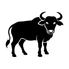 buffalo icon, buffalo silhouette vector illustration-simple silhouette illustration of buffalo, perfect for buffalo logos and icons