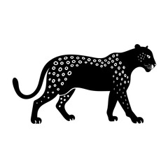 leopard icon, leopard silhouette vector illustration-simple silhouette illustration of leopard, perfect for leopard logos and icons