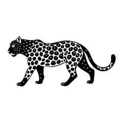 leopard icon, leopard silhouette vector illustration-simple silhouette illustration of leopard, perfect for leopard logos and icons