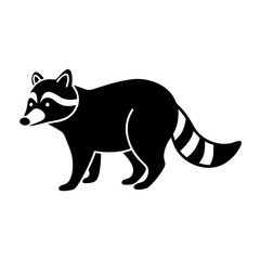 raccoon icon, raccoon silhouette vector illustration-simple silhouette illustration of raccoon, perfect for raccoon logos and icons